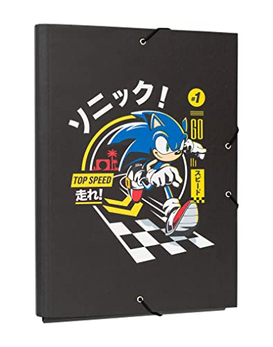 Grupo Erik Mappe A4 - Sonic Mappe Ordner - Eckspannmappe Sonic The Hedgehog - Heftmapppe A4 Jungen - Sammelmappe DIN A4 mit Gummizug - Sonic Fanartikel für Ihre Dokumente, das Lernen oder die Arbeit Grupo Erik Mappe A4 - Sonic Mappe Ordner - Eckspannmappe Sonic The Hedgehog - Heftmapppe A4 Jungen - Sammelmappe DIN A4 mit Gummizug - Sonic Fanartikel für Ihre Dokumente, das Lernen oder die Arbeit von Grupo Erik