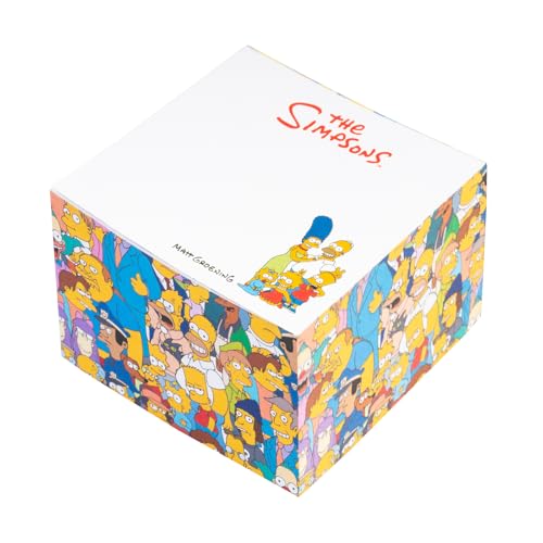 Grupo Erik Memo Block The Simpsons Notizzettel Block für To Do Liste Einkaufszettel oder Einkaufsliste 7,5 x 7,5 cm - Die Simpsons Merch von Grupo Erik