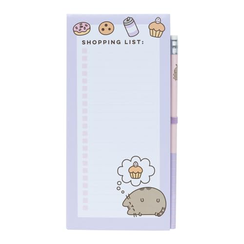 Grupo Erik Notizblock Klein Pusheen Moments - Einkaufsliste Magnetisch Kühlschrank - Notizzettel To Do Liste Block Offzieller Kawaii Merch von Grupo Erik