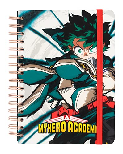 Grupo Erik Bullet Journal Dotted A5 My Hero Academia - Hard Cover Notizblock A5 Ringbuch Notizbuch A5 Dotted Tagebuch für Erwachsene und Kinder mit Ringbindung Offizielles Lizenzprodukt von Grupo Erik