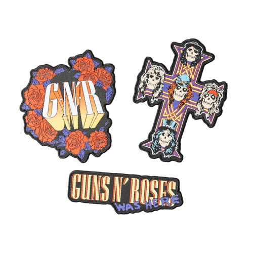 Grupo Erik Patches zum Aufbügeln Bügelbilder für Textilien Guns N Roses Set 3 Bügelflicken Aufnäher Erwachsene Guns N' Roses Merch Grupo Erik Patches zum Aufbügeln Bügelbilder für Textilien Guns N Roses Set 3 Bügelflicken Aufnäher Erwachsene Guns N' Roses Merch von Grupo Erik