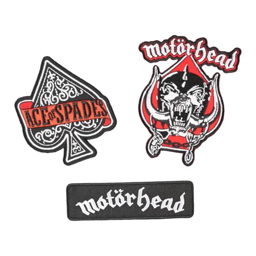 Grupo Erik Patches zum Aufbügeln Bügelbilder für Textilien Motorhead Set 3 Bügelflicken Aufnäher Erwachsene und Kinder - Offizieller Judas Priest Merch Grupo Erik Patches zum Aufbügeln Bügelbilder für Textilien Motorhead Set 3 Bügelflicken Aufnäher Erwachsene und Kinder - Offizieller Judas Priest Merch von Grupo Erik
