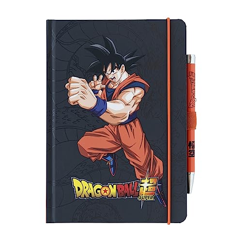 Grupo Erik Premium Notizbuch A5 Liniert Dragon Ball Super Goku Notizblock A5 - Tagebuch für Erwachsene und Kinder mit Projektor-Stift von Grupo Erik