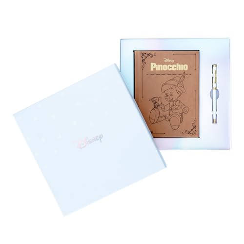 Grupo Erik Premium Set Notizbuch mit Stift Disney Pinocchio Notizbuch A5 Dotted - Notizbuch Klein - Reisetagebuch zum selberschreiben - Bullet Journal Dotted A5 Tagebuch Mädchen und Jungen von Grupo Erik