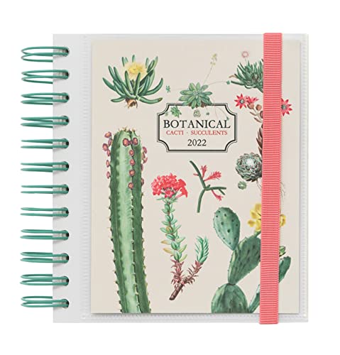 Grupo Erik Terminkalender 2022 - Botanical Cacti Taschenkalender 2022 klein - Ringbuch A5 Kalender 2022 von Grupo Erik