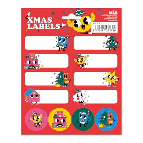 Grupo Erik Weihnachtsetiketten Weihnachten Kawaii - Geschenketiketten Weihnachten - 24 selbstklebende Aufkleber Grupo Erik Weihnachtsetiketten Weihnachten Kawaii - Geschenketiketten Weihnachten - 24 selbstklebende Aufkleber von Grupo Erik