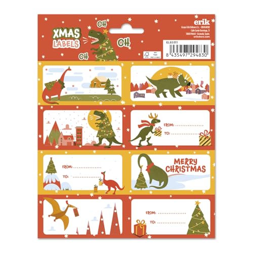 Grupo Erik Weihnachtsetiketten Wild Christmas - Geschenketiketten Weihnachten - 16 selbstklebende Aufkleber Grupo Erik Weihnachtsetiketten Wild Christmas - Geschenketiketten Weihnachten - 16 selbstklebende Aufkleber von Grupo Erik