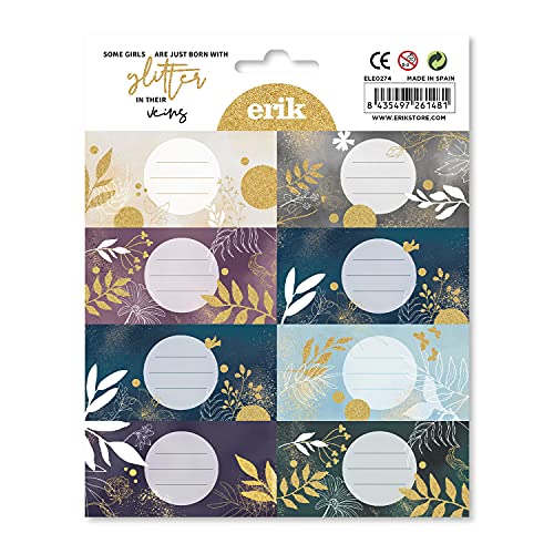 Erik Sticker Aufkleber Glitter - Etiketten selbstklebende Etiketten zum Beschriften Erik Sticker Aufkleber Glitter - Etiketten selbstklebende Etiketten zum Beschriften von Grupo Erik