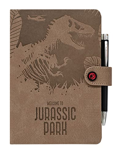 Jurassic Park Premium Notizbuch mit Projektor-Stift | Notizbuch A5 Format | Notizblock mit weißem Blätter | Bullet Journal dotted von Grupo Erik
