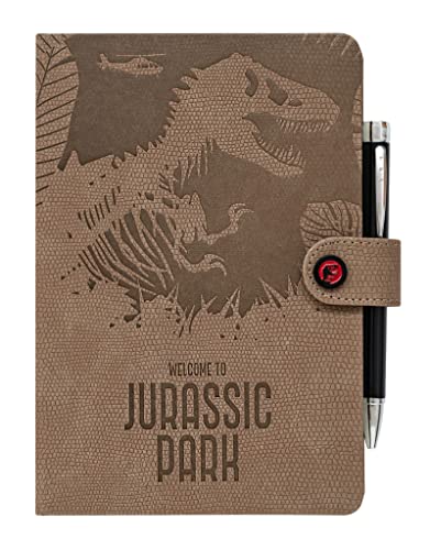 Grupo Erik Premium Notizbuch mit Stift Jurassic Park Notizbuch A5 Dotted - Notizbuch Klein - Reisetagebuch zum selberschreiben - Bullet Journal Dotted A5Tagebuch Mädchen und Jungen von Grupo Erik