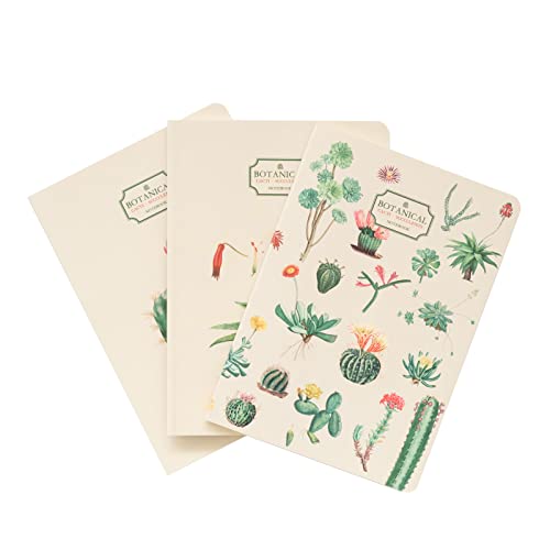 Kokonote Botanical Cacti Pack 3er Pack Notizbücher A6 - Notizbuch klein A6-1 Notizbuch Liniert 1 Notizbuch Dotted 1 Notizbuch Blanko - Notizblock A6 von Grupo Erik