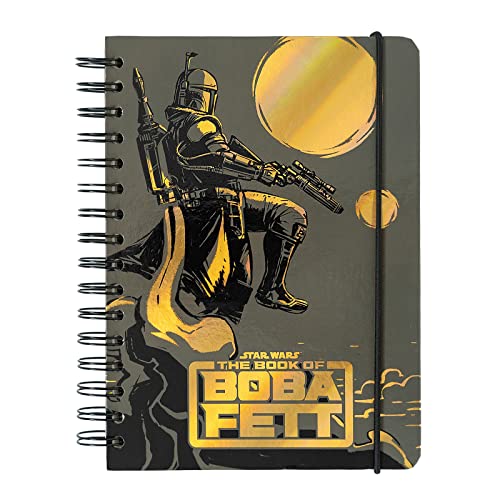 Grupo Erik Bullet Journal Dotted A5 The Book of Boba Fett - Hard Cover Notizblock A5 Ringbuch Notizbuch A5 Dotted Tagebuch mit Ringbindung offizieller Star Wars Merch von Grupo Erik