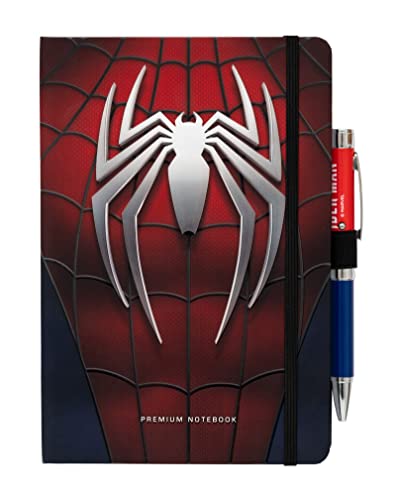 Grupo Erik Premium Notizbuch mit Stift Spiderman Notizbuch A5 Dotted - Notizbuch Klein - Reisetagebuch zum selberschreiben - Bullet Journal Dotted A5Tagebuch Mädchen und Jungen von Grupo Erik