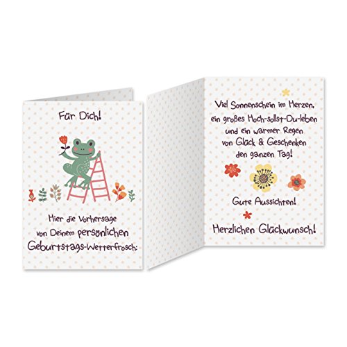 Gruss und Co Sheepworld, 77332 - Klappkarte, Tierisch liebe Grüsse Nr. 13, Für Dich, Geburtstags Wetterfrosch, mit Umschlag Gruss und Co Sheepworld, 77332 - Klappkarte, Tierisch liebe Grüsse Nr. 13, Für Dich, Geburtstags Wetterfrosch, mit Umschlag von Gruss und Co