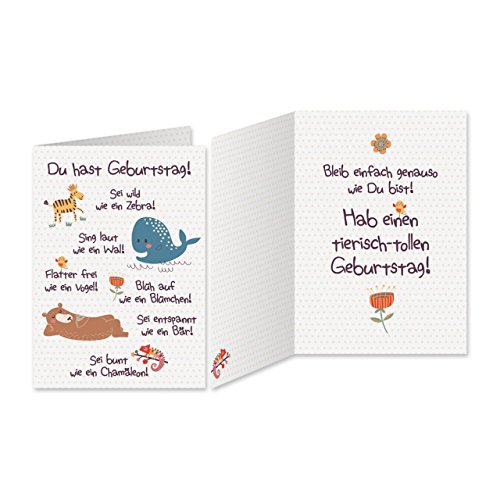 Sheepworld, Gruss & Co - 77324 - Klappkarte, Tierisch liebe Grüsse Nr. 5, Du hast Geburtstag!, mit Umschlag von Gruss und Co