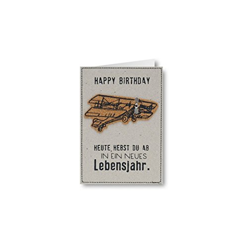 Sheepworld, Gruss & Co - 90072 - Klappkarte, Kork, Nr. 13, Happy Birthday Heute hebst Du ab in ein neues Lebensjahr. von Gruss und Co