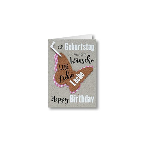 Sheepworld, Gruss & Co - 90101 - Klappkarte, Kork, Nr. 42, Zum Geburtstag viele gute Wünsche Lebe Liebe Lache Happy Birthday Sheepworld, Gruss & Co - 90101 - Klappkarte, Kork, Nr. 42, Zum Geburtstag viele gute Wünsche Lebe Liebe Lache Happy Birthday von Gruss und Co