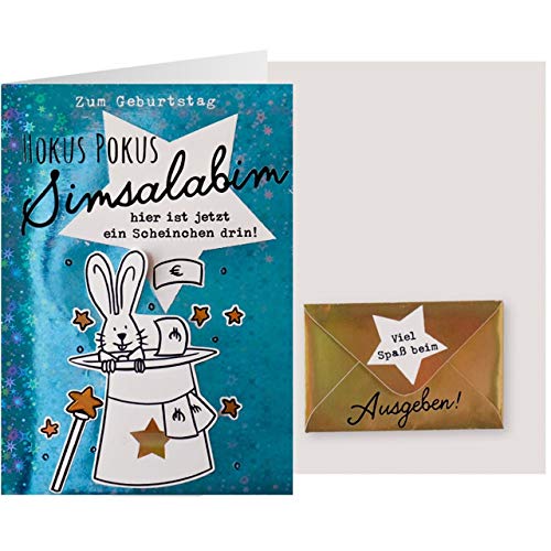 Sheepworld, Gruss & Co - 90547 - Klappkarte mit Glanz und Glitzerfolie, Geburtstag, Geldgeschenk, mit Umschlag Sheepworld, Gruss & Co - 90547 - Klappkarte mit Glanz und Glitzerfolie, Geburtstag, Geldgeschenk, mit Umschlag von Gruss und Co