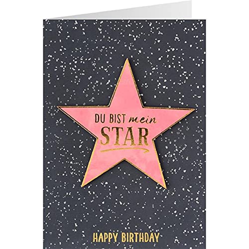 Sheepworld, Gruss & Co - 90894 - Klappkarte, Sonne, Mond und Sterne, Nr. 08, Geburtstag, Du bist mein Star Happy Birthday, mit Umschlag, grau, 16,5cm x 11,5cm Sheepworld, Gruss & Co - 90894 - Klappkarte, Sonne, Mond und Sterne, Nr. 08, Geburtstag, Du bist mein Star Happy Birthday, mit Umschlag, grau, 16,5cm x 11,5cm von Gruss und Co