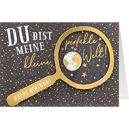 Sheepworld, Gruss & Co - 90904 - Klappkarte, Sonne, Mond und Sterne, Nr. 18, Geburtstag, Du bist meine kleine, perfekte Welt! Happy Birthday, mit Umschlag, grau, 16,5cm x 11,5cm Sheepworld, Gruss & Co - 90904 - Klappkarte, Sonne, Mond und Sterne, Nr. 18, Geburtstag, Du bist meine kleine, perfekte Welt! Happy Birthday, mit Umschlag, grau, 16,5cm x 11,5cm von Gruss und Co