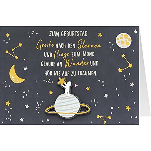Sheepworld, Gruss & Co - 90922 - Klappkarte, Sonne, Mond und Sterne, Nr. 36, Geburtstag, Zum Geburtstag Greife nach den Sternen ..., mit Umschlag, grau, 16,5cm x 11,5cm Sheepworld, Gruss & Co - 90922 - Klappkarte, Sonne, Mond und Sterne, Nr. 36, Geburtstag, Zum Geburtstag Greife nach den Sternen ..., mit Umschlag, grau, 16,5cm x 11,5cm von Gruss und Co