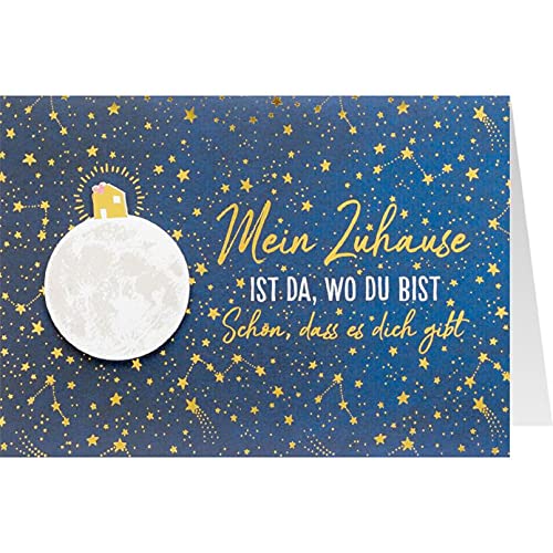 Sheepworld, Gruss & Co - 90936 - Klappkarte, Sonne, Mond und Sterne, Nr. 50, Liebe, Mein Zuhause ist da wo du bist Schön dass es dich gibt , mit Umschlag, blau, 16,5cm x 11,5cm Sheepworld, Gruss & Co - 90936 - Klappkarte, Sonne, Mond und Sterne, Nr. 50, Liebe, Mein Zuhause ist da wo du bist Schön dass es dich gibt , mit Umschlag, blau, 16,5cm x 11,5cm von Gruss und Co