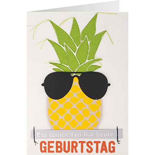Gruss und Co Sheepworld, 91114 - Klappkarte, Canvas, Nr. 21, Ein cooler Typ hat heute Geburtstag, mit Applikation, Umschlag, weiß Gruss und Co Sheepworld, 91114 - Klappkarte, Canvas, Nr. 21, Ein cooler Typ hat heute Geburtstag, mit Applikation, Umschlag, weiß von Gruss und Co