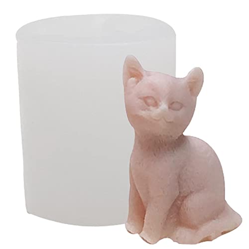 3D-Katze-Silikonform, Cartoon-schlafende Katze, Epoxidform, Gießform, Seifenform, Kerzenform, DIY-Handwerk von Gruwkue