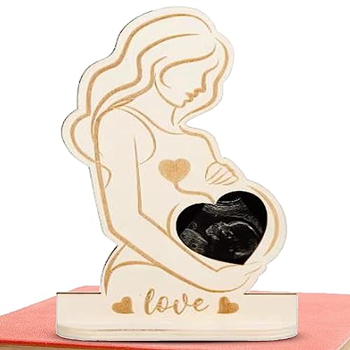 Gruwkue Baby-Sonogramm-Bilderrahmen | Ultraschall-Fotorahmen für den Bauch der schwangeren Mutter - Sonogramm-Fotorahmen zur Schwangerschaftsankündigung, Babyparty-Geschenke für werdende Frauen von Gruwkue