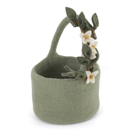 Gry & Sif Osterkörbchen mit Blumen, Filzkorb, Osternest, Blumenkörbchen, Kinderkorb, Osterderkoration, Hochzeit, Geschenkkörbchen, fairtrade, handmade Gry & Sif Osterkörbchen mit Blumen, Filzkorb, Osternest, Blumenkörbchen, Kinderkorb, Osterderkoration, Hochzeit, Geschenkkörbchen, fairtrade, handmade von Gry & Sif