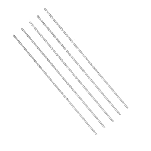 Extra lange Spiralbohrer mit geradem Schaft, 2,5 mm Verlängerung, Hochgeschwindigkeitsstahl-Spiralbohrer, 160 mm Länge, für Holz, Kunststoff, Aluminium, Eisen, Kupfer (5 Stück) von GsLxx