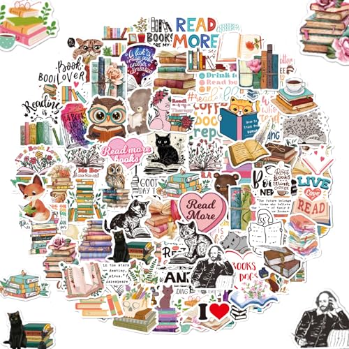 100 Stück Reading Aufkleber,Buch Lesen Vintage Aufkleber,Ästhetische Aufkleber Für Wasserflasche,Vinyl Wasserdicht Graffiti Für Wasserflaschen, Laptops, Autos, Skateboards, Herrenhöhlen Dekorationen. 100 Stück Reading Aufkleber,Buch Lesen Vintage Aufkleber,Ästhetische Aufkleber Für Wasserflasche,Vinyl Wasserdicht Graffiti Für Wasserflaschen, Laptops, Autos, Skateboards, Herrenhöhlen Dekorationen. von Gsedaox