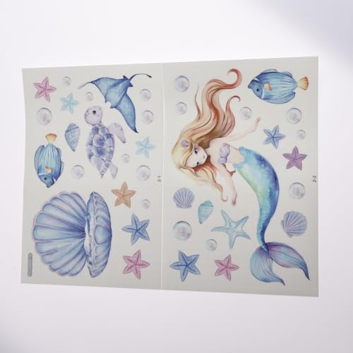 2 PCS Meerjungfrau Wandtattoo Kinderzimmer Leuchtend Wandaufkleber, Mädchenzimmer Unterwasserwelt Leuchtsticker Meerjungfrau Prinzessin Leuchtaufkleber Wandsticker für Schlafzimmer Babyzimmer 2 PCS Meerjungfrau Wandtattoo Kinderzimmer Leuchtend Wandaufkleber, Mädchenzimmer Unterwasserwelt Leuchtsticker Meerjungfrau Prinzessin Leuchtaufkleber Wandsticker für Schlafzimmer Babyzimmer von Gsedaox