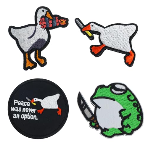 4 Stück Klett Patches Patch Velcro Patch Tier Klett Lustig Patches süße Ente Klett MilitäR GäNse Enten Lustiger Süßer Entenbissmesser-Aufnäher für Jungen, MäDchen, Jacken, Jeans, RucksäCke 4 Stück Klett Patches Patch Velcro Patch Tier Klett Lustig Patches süße Ente Klett MilitäR GäNse Enten Lustiger Süßer Entenbissmesser-Aufnäher für Jungen, MäDchen, Jacken, Jeans, RucksäCke von Gsedaox