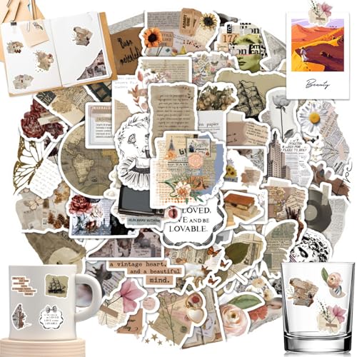 50 Stück Vintage Stickers Aesthetic Aufkleber,Literarische Und Künstlerische sticker fall,scrapbook zubehör sticker, dandys world stickers Für Handytaschen Laptop Skateboard Sport 50 Stück Vintage Stickers Aesthetic Aufkleber,Literarische Und Künstlerische sticker fall,scrapbook zubehör sticker, dandys world stickers Für Handytaschen Laptop Skateboard Sport von Gsedaox