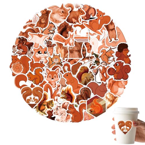 55 Stück Tier Tiere Sticker Set,Tück Eichhörnchen Aufkleber Pack,Geschenk Für Kinder Jugendliche Erwachsene Jungen Eichhörnchen Stickers Wasserdicht Vinyl Aufkleber Für Scrapbook,Skateboard,Auto 55 Stück Tier Tiere Sticker Set,Tück Eichhörnchen Aufkleber Pack,Geschenk Für Kinder Jugendliche Erwachsene Jungen Eichhörnchen Stickers Wasserdicht Vinyl Aufkleber Für Scrapbook,Skateboard,Auto von Gsedaox