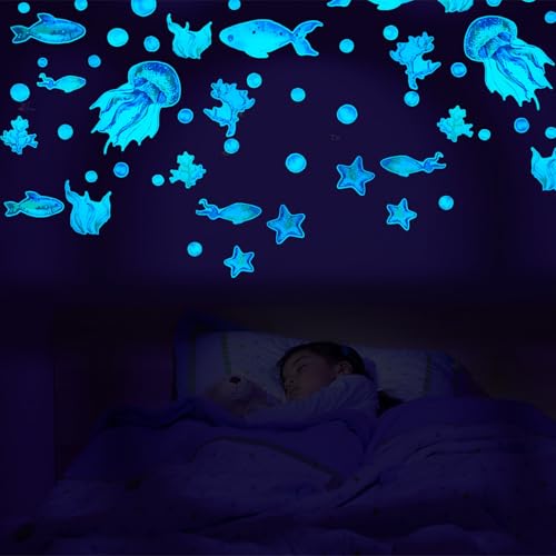Meerestiere Wandtattoo Leuchtend,Fluoreszierend Wandaufkleber, Aufkleber Unterwasserwelt Meereswelt Leuchtaufkleber Für Kinderzimmer Dekorative Aufkleber Wanddeko. Meerestiere Wandtattoo Leuchtend,Fluoreszierend Wandaufkleber, Aufkleber Unterwasserwelt Meereswelt Leuchtaufkleber Für Kinderzimmer Dekorative Aufkleber Wanddeko. von Gsedaox