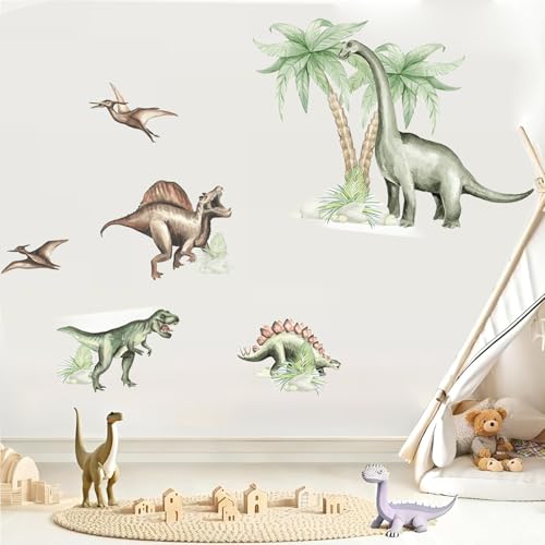 Wandtattoo Dinosaurier Groß Wandaufkleber Dschungel Dino Kinder Palme Baum Wandsticker Wanddeko für Jungen Babyzimmer Kinderzimmer Spielzimmer,für Junge Kinderzimmer Schlafzimmer Grün Wanddeko Sticker Wandtattoo Dinosaurier Groß Wandaufkleber Dschungel Dino Kinder Palme Baum Wandsticker Wanddeko für Jungen Babyzimmer Kinderzimmer Spielzimmer,für Junge Kinderzimmer Schlafzimmer Grün Wanddeko Sticker von Gsedaox