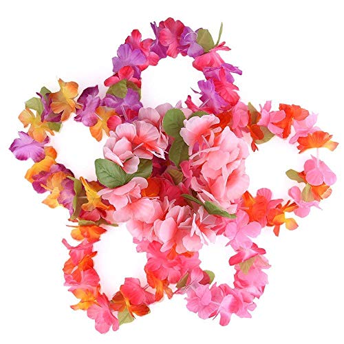 Gshy Blume Hawaii Stirnband Leis gekräuselter hawaiianischer tropischer Kopf Bunte Blumengirlanden für Luau Beach Dress Beach Party Themen 12 Pcs Gshy Blume Hawaii Stirnband Leis gekräuselter hawaiianischer tropischer Kopf Bunte Blumengirlanden für Luau Beach Dress Beach Party Themen 12 Pcs von Gshy