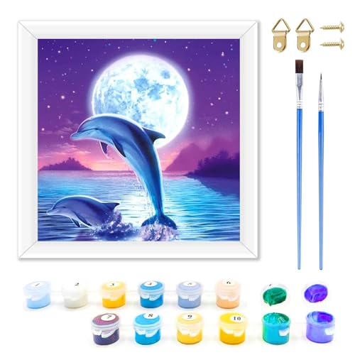 Gsnoniwi Malen Nach Zahlen für Kinder und Erwachsene Gemälde DIY Handbemalte Kits mit 2 Pinsel und Rahmen, 20 X 20cm, Malen Nach Zahlen Junior für Wohndekoration und Geschenke Gsnoniwi Malen Nach Zahlen für Kinder und Erwachsene Gemälde DIY Handbemalte Kits mit 2 Pinsel und Rahmen, 20 X 20cm, Malen Nach Zahlen Junior für Wohndekoration und Geschenke von Gsnoniwi