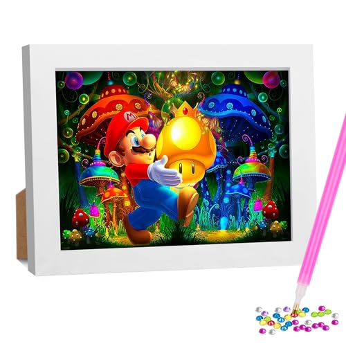 Gsnoniwi DIY Full Diamond Painting -30 x 40 cm, 5D Cartoon Diamond Painting Pictures Kinder Jungen und Mädchen, Geeignet für Kinder Ab 3 Jahren (Rahmen Nicht Enthalten) von Gsnoniwi