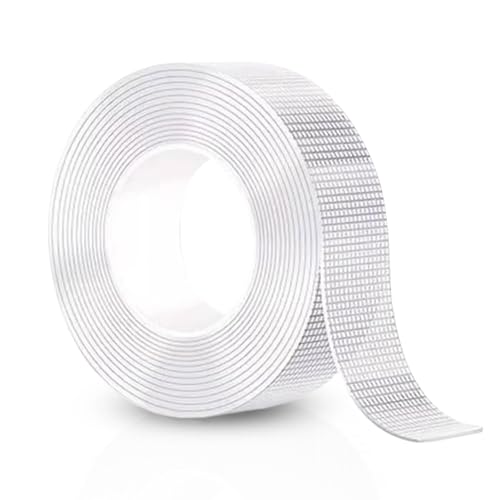 Gsrhzd Doppelseitiges Klebeband, Doppelseitiges Klebeband Extra Stark, 10m Durchsichtig Gitter Spurlos Doppelklebeband, Abnehmbar Double Sided Tape für Foto, Dekorationen, Haken usw (3cm Breite) von Gsrhzd
