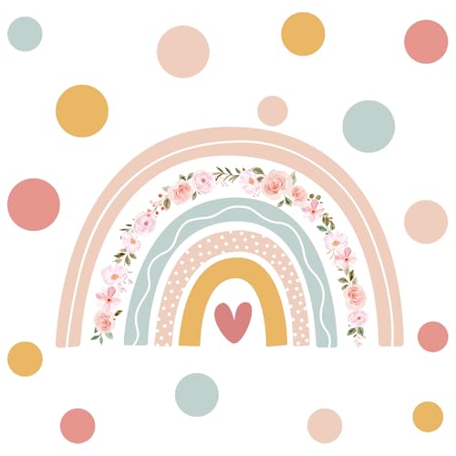 Gsrhzd Wandtattoo, 61 x 90CM Wandsticker Kinderzimmer, Wandaufkleber Kinderzimmer mit Regenbogen, Punkte, Kinderzimmer Wanddeko, für Wanddekoration Gsrhzd Wandtattoo, 61 x 90CM Wandsticker Kinderzimmer, Wandaufkleber Kinderzimmer mit Regenbogen, Punkte, Kinderzimmer Wanddeko, für Wanddekoration von Gsrhzd