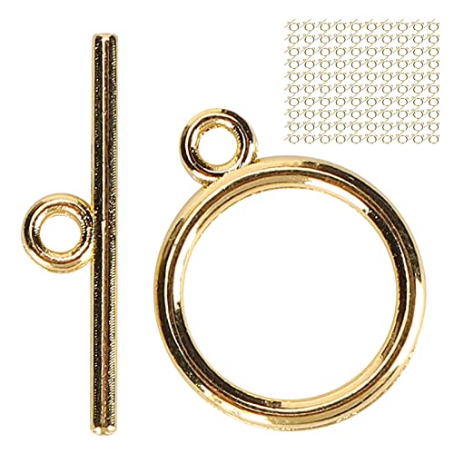 100 Sets Gold-Toggle-Verschlüsse, legiertes Armband ot Schnalle T-Bar-Stecker Riegel Schmuckversorgungen für Armband Halskette Schmuck Schmuck von Gsycle