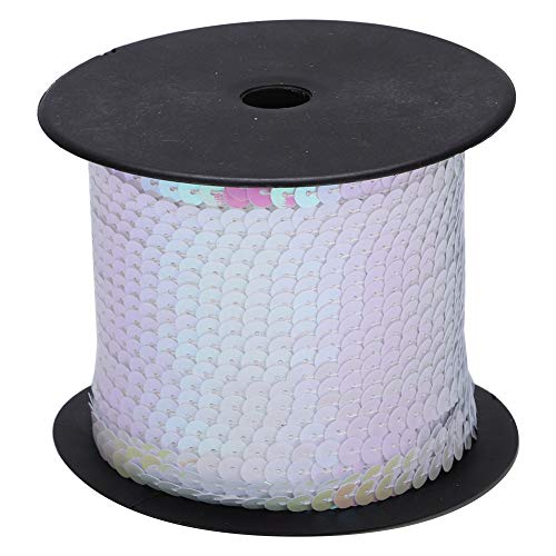 100 -Yard -runde Paillon -Schnur, 6mm Plastik -Paillettenband -Flecht -Zopfverkleidung zum Nähen von Handwerkskleidern Kostümzubehör (100 Meter/Volumen) von Gsycle