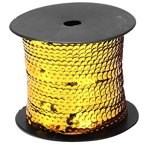 100 -Yard -runde Paillon -Schnur, 6mm Plastik -Paillettenband -Flecht -Zopfverkleidung zum Nähen von Handwerkskleidern Kostümzubehör (100 Meter/Volumen) von Gsycle