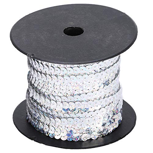 100 -Yard -runde Paillon -Schnur, 6mm Plastik -Paillettenband -Flecht -Zopfverkleidung zum Nähen von Handwerkskleidern Kostümzubehör (100 Meter/Volumen) von Gsycle