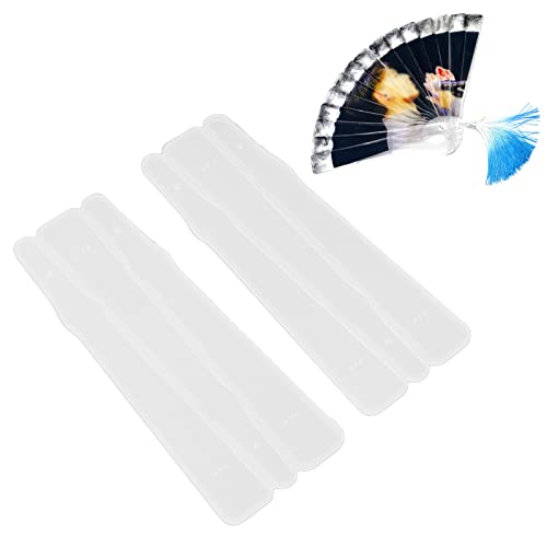 2pcs Straight Lüfter Silikonform, 19,7x2,4 cm durchscheinende DIY -Kristallkleber -Lüfterformform Gussform für Handwerksvorräte von Gsycle