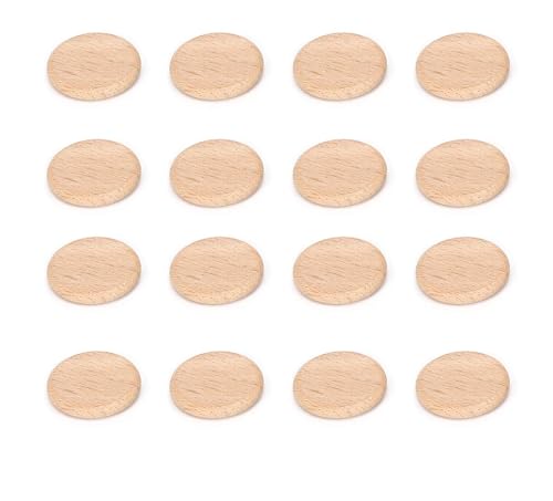 50pcs unfertige Holzrunden, keine Loch leere Leinwand Holzscheiben DIY -Ornamente handgefertigte Dekorationszubehör für Home Weihnachten Hochzeitsdekoration (3,8 cm) von Gsycle