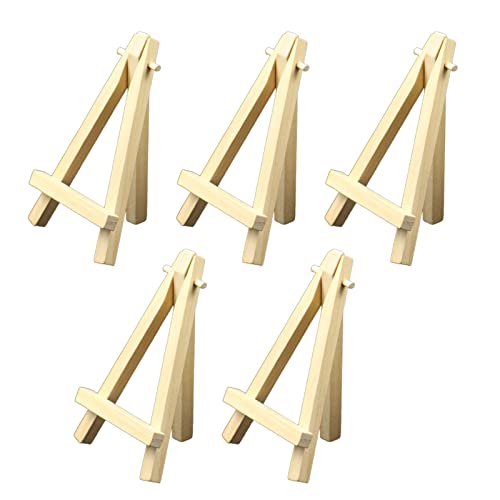 5pcs 5inch Mini Display Wood Easel, Triangular Support Portable Mini Wooden Artist Easel Tabletop Canvas Stand for Weddings Parties 5pcs 5inch Mini Display Wood Easel, Triangular Support Portable Mini Wooden Artist Easel Tabletop Canvas Stand for Weddings Parties von Gsycle
